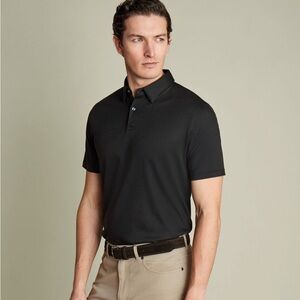Charles Tyrwhitt Smart Jersey Polo in Black XLarge